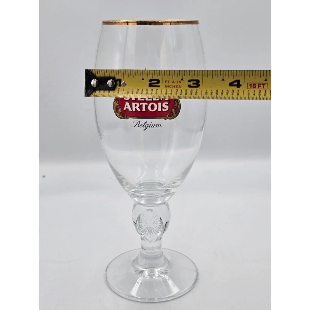 Stella Artois Ritzenhoff 40cl Beer Glass‎ Chalice Gold Rim Belgium Logo 8CT